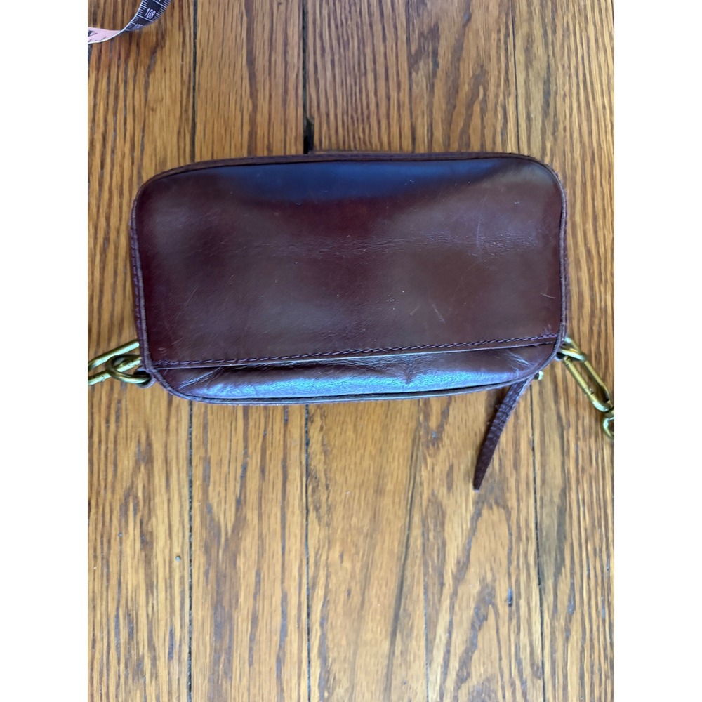 Madewell The Box Leather Carabiner Mini Crossbody Bag Espresso Bean OS - Picture 6 of 10